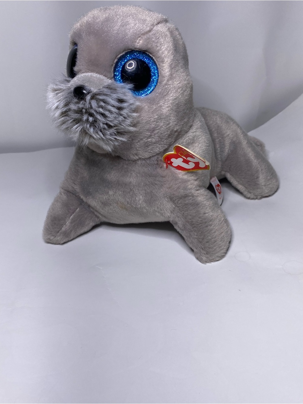 Ty Beanie Baby WIGGY The Gray Seal Sea Lion Plush Stuffed Animal Toy